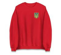 Embroidered Ukraine National Emblem Unisex Jumper, Ukrainian Zelensky Golden Trident Logo Sweatshirt