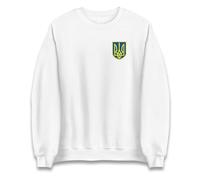 Embroidered Ukraine National Emblem Unisex Jumper, Ukrainian Zelensky Golden Trident Logo Sweatshirt
