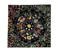 Embroidered Velvet Divination Cloth Luxurious Soft Tarot Cloth Wrinkle Resistant Mystical Reading Fade Resistant Tarot Mat