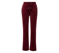 Embroidered Velvet Trousers with Italian Pockets for Women QS Rouge 36