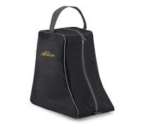 Embroidered Wellington Boot Bag Muddy Wellies Riding Boot Walking Shoe Bag with Initials or Name (Black)