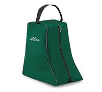 Embroidered Wellington Boot Bag Muddy Wellies Riding Boot Walking Shoe Bag with Initials or Name (Green)