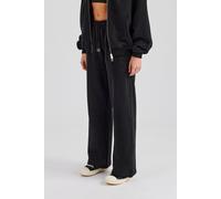 Embroidered Wide Leg Jogger - Black Cernucci Black S