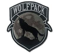 Embroidered Wolfpack Howling Wolf Moon Silhouette Iron on Patch