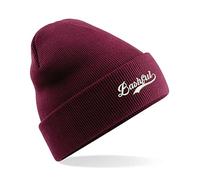 Embroidered World Book Day Beanie Cap Sneezy Sleepy Happy Doc Grumpy Dopey Bashful Unisex Gift Beanie Hat (Maroon)