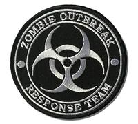 Embroidered Zombie Outbreak Response Team White Iron on Patch