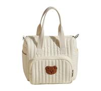 Embroidery Baby Diaper Bag Portable Handbag Case with Multifunctional Compartment for Daily Outings and Short Trip Shoulder Bag
