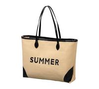 Embroidery Beach Bag With Spacious Interior Shoulder Bags Woven Handbag Travel Shopping Bag For Everyday Essential Swim Gym