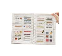 Embroidery Book, Embroidery Sampler Book, Linen Fabric Embroidery Stitch Sewing Books, Stitch Book Embroidery, Creative Miini Sewing Book, Sewing Patterns for Beginners DIY (#B)
