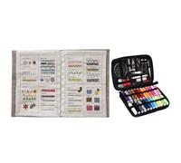 Embroidery Book, Hand Creative Sewing Book Embroidery Book with Sewing Kit, Sewing Guide for Adults, Professional Stitches Dictionary and Beginner Guide for Sewing Skills 20.5 x 15.5 cm