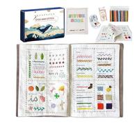 Embroidery Book - Hand Projects Tool | Learn to Sew Embroidery Book, Portable Craft Kit with Step by Step Instructions or Craft Lovers Men Women Boys
