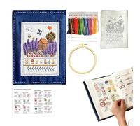 Embroidery Book Set, 90 Patterns Crochet Quilting Set - Hand Embroidery Books | For Adults to Learn Practice DIY Craft Projects for DIY Projects Exercise Adults Christmas Learning Handmade Beginners