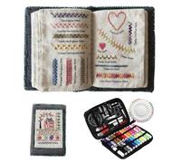 Embroidery Books, Stitch Book Embroidery, Sewing for Beginners, Stitch Creative DIY with Guide, Portable Travel Mini Sewing Kit Elevate Your Skills (Set b)