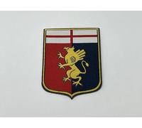 Embroidery Center Patch-Patch Microricamata in HD/Jacquard (High Definition) GENOA SCUDETTO with Embroidered Edge Iron-on Micro Thread, Dimensions : H.cm.9 x L. cm.6 - Made in Italy