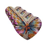 Embroidery Colorful Butterfly Car Air Fresheners Cards 4 Pcs Hanging Fragrance Scented Cards Long-Lasting Car Aromatherapy Tablets for Wardrobe Bathroom Car Interior Mirror Pendant Gifts