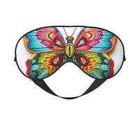 Embroidery Colorful Butterfly Print Double Sided Eye Mask, Blackout Eye Mask, All Night Sleep Eye Mask for Women Men