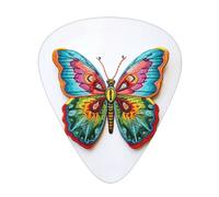 Embroidery Colorful Butterfly Print Organizer Storage Box Different Thickness Guitar Picks For Acoustic Guitar