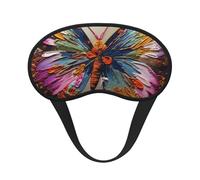 Embroidery Colorful Butterfly Sleep Mask for Side Sleeper, Light Blocking Night Masks for Sleeping Eye Mask for Women Men Eye Cover Soft Comfortable Eye Shade for Travel, Nap