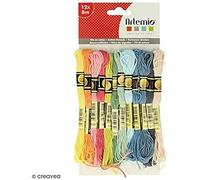 Embroidery Cotton Knitting Yarn - Pastel - 8 M - Pack of 12