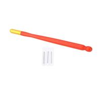 Embroidery Crochet Hook Plastic Handle Multifunctional Crochet Embroidery Beading Tool Exquisite Craftsmanship Lightweight Portable French Tambour Hook for Embroidery Beading (Red Handle)