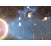 Embroidery Cross Stitch Kit, Popular Design Printing Cross Stitch Kit, Planets of The Solar System, Beginner 11CT DIY Advanced Handmade Embroidery Kit - Home Decoration Minimalist Style - 40x50cm