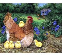 Embroidery Cross Stitch Kit, Popular Pattern Printing Cross Stitch Kit, Chicken Style, Beginner 11CT DIY Advanced Handmade Embroidery Kit - Home Decoration Minimalist Style - 40x50cm