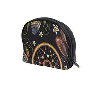 Embroidery Dream Catcher Native American Indian Tribal Feathers Women's Shell Shape Cosmetic Makeup Bag, With Zipper Travel Toiletry Bag, Colorful Storage Bag for Lady Girl 8 x 2.5 x 5.5 inch
