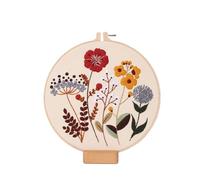 Embroidery, Embroidery Kit， Beginners with Pattern Instructions Hoops Threads Needles Needlepoint Kit(Color a)