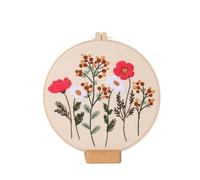 Embroidery, Embroidery Kit， Beginners with Pattern Instructions Hoops Threads Needles Needlepoint Kit(Color C)