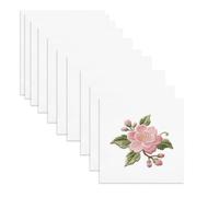 Embroidery Fabric Cotton, White Cotton Cross Stitch Fabric 25 X 25cm, Suitable for DIY Handmade Craft Sewing Home Decoration for Children, Adults, Beginners. One Pack Includes 10PCS