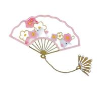 Embroidery Fan Bookmark - Classic Retro Chinese Style Bookmark Elegant Handmade Marker | DIY Craft Kit with Instructions, Handmade Reading Supplies for School, Office, Home Biblioth