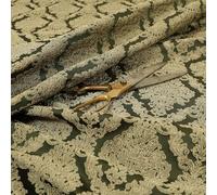 Embroidery Feel Raised Textured Damask Upholstery Fabric, Green