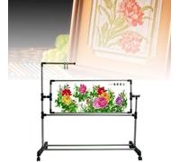 Embroidery Floor Stand, Adjustable Cross Stitch Frame with 360° Rotation for DIY Projects and Needlework Craft