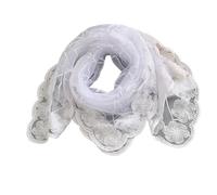 Embroidery Floral Pattern Bandana, Square Hair Scarf for Muslim Women, Soft Comfortable Head Wrap for Daily Life, Headscarf for Women