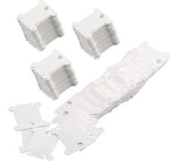 Embroidery Floss Bobbins, 200 Pcs Embroidery Floss Organizer, Plastic Embroidery Thread Cards for Cross Stitch Thread Holder Sewing Storage(White)