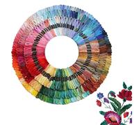 Embroidery Floss Kit - Colourful Cotton Cord | Embroidery Thread Kit | Cross Threads | Bracelet Yarn | Craft Silk | Rainbow Colour Embroidery Silk for Decoration of Repair