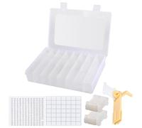 Embroidery Floss Organizer, Cross Stitch Thread Storage Box Tools, Cross Stitch Organiser Box Set with Floss Bo-BBIN Winder and Blank Stickers, for Craft DIY Sewing Jewelry Screw Storage