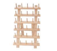 Embroidery Floss Rack - Wooden Yarn Holder 30 Spools, Space Saving Sewing Organizer | Durable Multi-Use Thread for Women Crafters Handicraft Storage Room Accessories, Sturdy and Strong Foldable Manage