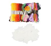 Embroidery Floss100 Skeins of Colorful Cotton Thread Crafts for Bracelets Dolls Mittens Cross Stitch Beginners Household