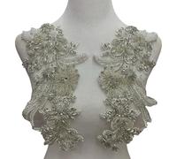 Embroidery Flower Applique Garment Decoration Sewing On Accessories for Stage Performers Gown Ethnic Costume Applique Beadwork Flower