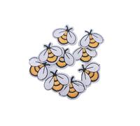 Embroidery Flower Patch 12pcs Cute Embroideried Iron on Patches Daisy Sunflower Bee Butterfly Animal Patch Applique Repair for Jeans Hats Bags Clothing(12pcs 3.1cm Bee)