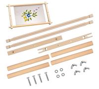 Embroidery Frame 21x12inch Embroidery Hoops Needlepoint Embroidery Tapestry Scroll Frame Beech Wood Cross Stitch Frame Removable Needlepoint Stretcher Frame Stitching Frame Square Tool for Embroidery