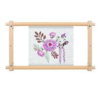 Embroidery Frame Needlepoint Embroidery Tapestry Scroll Frame Beech Wood Cross Stitch Frame Removable Needlepoint Stretcher Frame Stitching Frame Square Tool for Embroidery Lovers