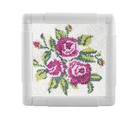 Embroidery Frame Plastic Cross Stitch Frame Square Rectangle Plastic Clip Frame for Embroidery Cross Stitch Quilting Needlepoint Tool(20.3*20.3cm)