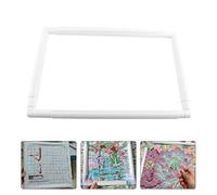 Embroidery Frame, Plastic Cross Stitch Square Frame with Universal Hoop Design for Quilting Needlepoint Silk-Painting Projects, Ideal for Crafters and Hobbyists