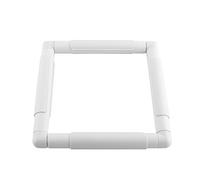 Embroidery Frame Rectangle Plastic Hoop, Spring Clip Design Craft Snap Frame, Easy Assembly Tension Control for Cross Stitch Needlework, Reusable 20.3cm x 20.3cm White