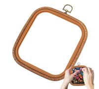Embroidery Frames for Display, Decorative Embroidery Arch | Imitation Wooden Embroidery Arch Square Embroidery Frame Imitation Wood - Round Quilting Accessories Retro Needle Lace Ring for Sewing