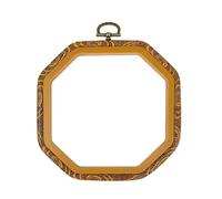 Embroidery Hoop Faux Wood Display Frame Octagon Needlework Art Craft Wall Display