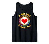 Embroidery Hoop It was Love At First Stitch Funny Crafter Tank Top