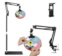 Embroidery Hoop Stand Embroidery Floor Stand Embroidery Lap Stand Suitable for Embroidery Hoops,Embroidery Stand for Cross Stitch Supplies(Black) - Dual Mode